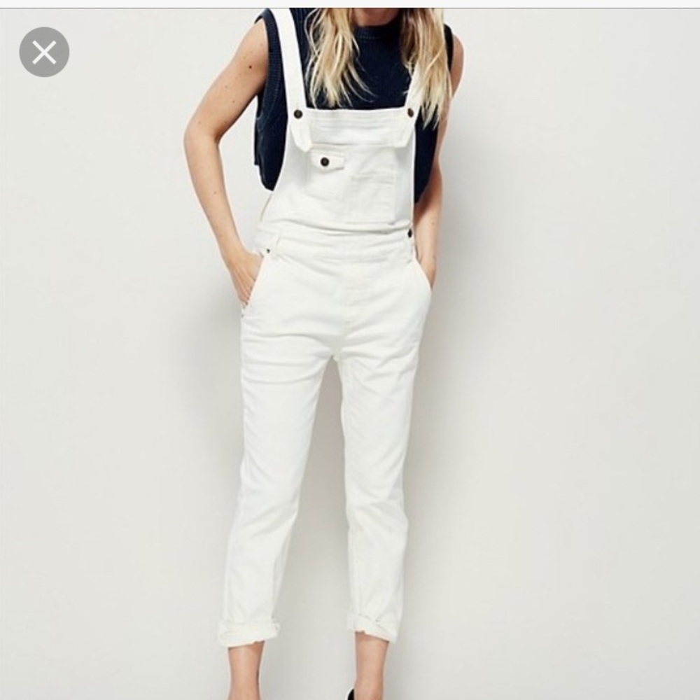 White denim FP overalls